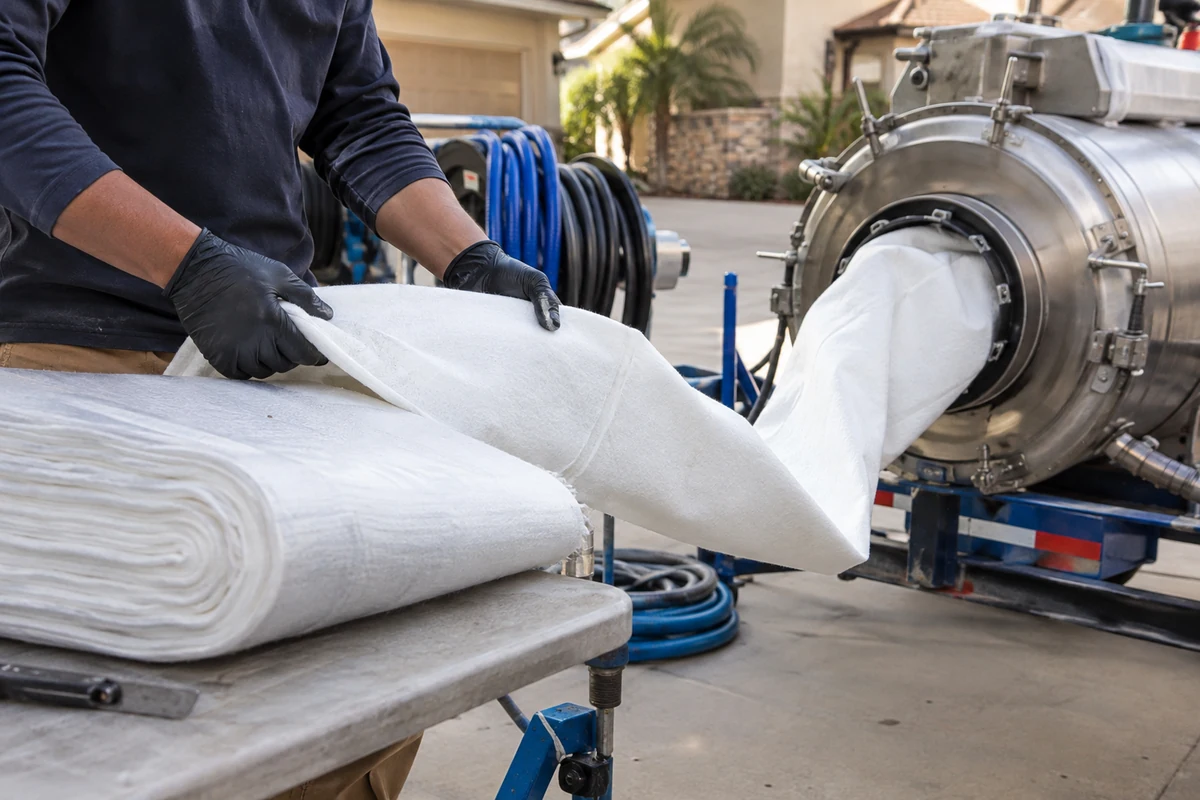 Sewer pipe lining preparation with CIPP inversion equipment